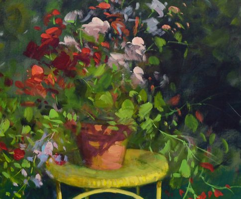 Renato Criscuolo, In the Garden, Oil on Canvas-VHF-948749