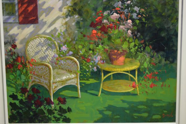 Renato Criscuolo, In the Garden, Oil on Canvas-VHF-948749