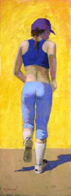 Renato Criscuolo, Jogging/Return Jogging, Italy, Late 2000s, Oil on Canvas, Set of 2-VHF-1286412