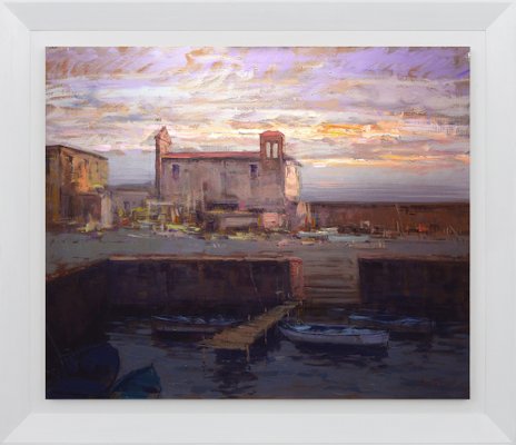 Renato Criscuolo, Pozzuoli, Oil on Canvas, Framed, 2000s, Italy-VHF-1269360