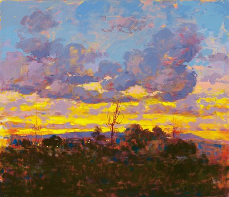 Renato Criscuolo, Sunset, Oil on Canvas-VHF-912384