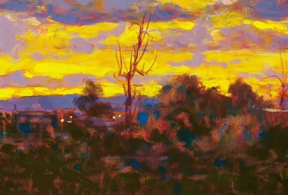 Renato Criscuolo, Sunset, Oil on Canvas-VHF-912384