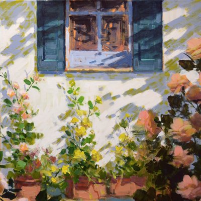 Renato Criscuolo, the Window of the House, Oil on Canvas, Framed, Early 2000s, Italy-VHF-1269348