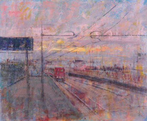 Renato Criscuolo, Train, Oil on Canvas-VHF-914053