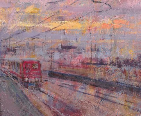 Renato Criscuolo, Train, Oil on Canvas-VHF-914053