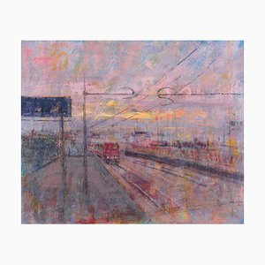 Renato Criscuolo, Train, Oil on Canvas-VHF-914053