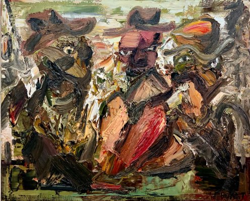 Renjie Gao, Three Musketeers, 2022, Oil on Canvas-CHG-1249612