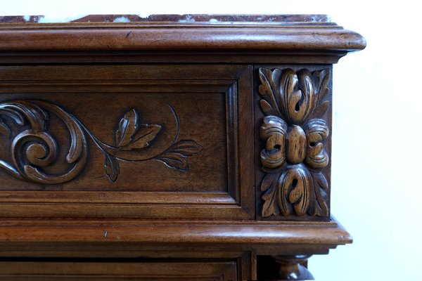 Rennaissance Walnut Chest of Drawers by P. Guinand-Leglas, 1920s-RVK-2023480