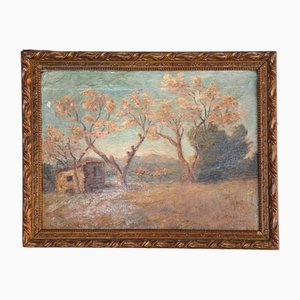 Renouillard, Landscape with Almond Trees, 1923, Oil on Canvas, Framed-BTG-1713127