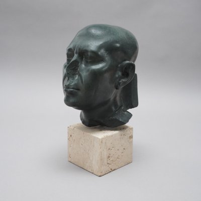 Replica Priest Head Green Head of the Gypsum Formers State Museums in Berlin, 1800s, Plaster-RST-1369589