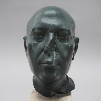 Replica Priest Head Green Head of the Gypsum Formers State Museums in Berlin, 1800s, Plaster-RST-1369589