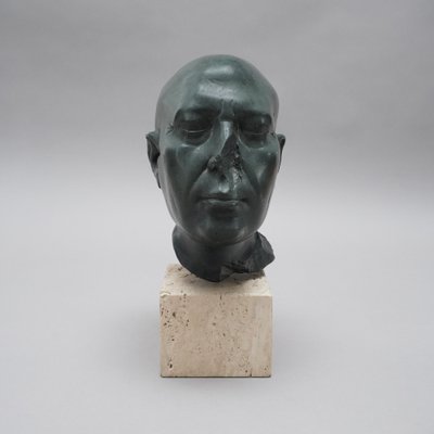 Replica Priest Head Green Head of the Gypsum Formers State Museums in Berlin, 1800s, Plaster-RST-1369589