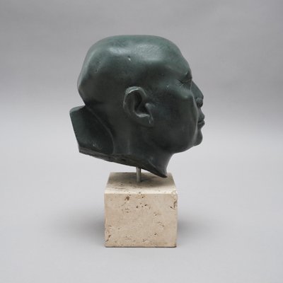 Replica Priest Head Green Head of the Gypsum Formers State Museums in Berlin, 1800s, Plaster-RST-1369589