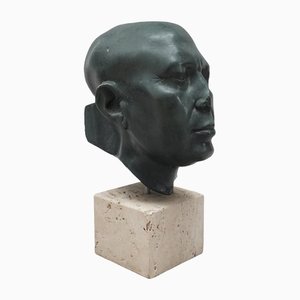 Replica Priest Head Green Head of the Gypsum Formers State Museums in Berlin, 1800s, Plaster-RST-1369589