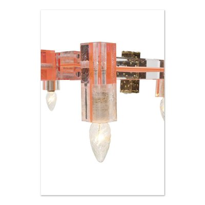 Resin and Brass Chandelier by Henri Fernandez-NQ-1356875