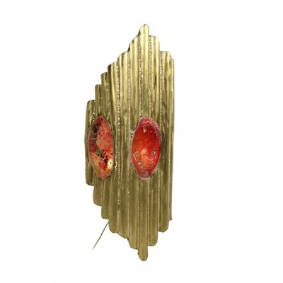 Resin and Brass Light by Henri Fernandez-NQ-1324238