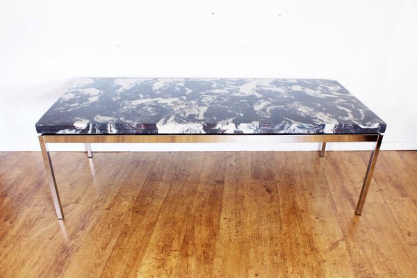 Resin & Marble Coffee Table, 1970s-BQF-600812