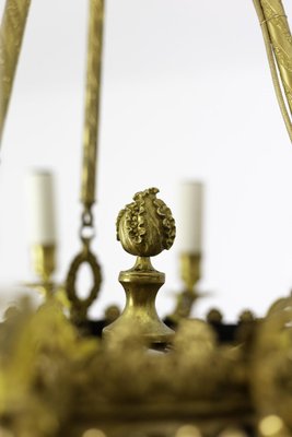 Restoration Style Chandelier in Gilt Metal and Bronze, 1880s-CEJ-690089