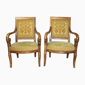 Restoration Walnut Armchairs, Set of 2-BCR-1821002