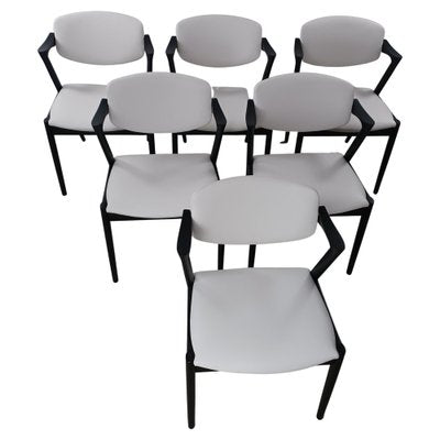 Restored Black Dining Chairs by Kai Kristiansen for Andersen Møbelfabrik, 1960s, Set of 6-VVO-1973878