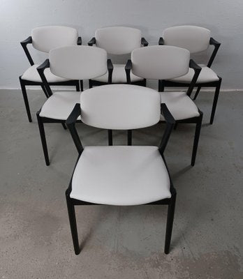 Restored Black Dining Chairs by Kai Kristiansen for Andersen Møbelfabrik, 1960s, Set of 6-VVO-1973878