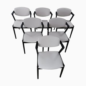 Restored Black Dining Chairs by Kai Kristiansen for Andersen Møbelfabrik, 1960s, Set of 6-VVO-1973878