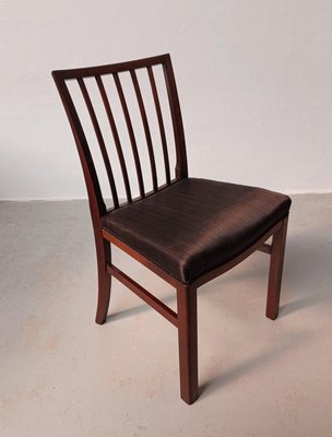 Restored Mahogany Dining Chairs with Horse Hair Upholstery, 1950s, Set of 8-VVO-1999549