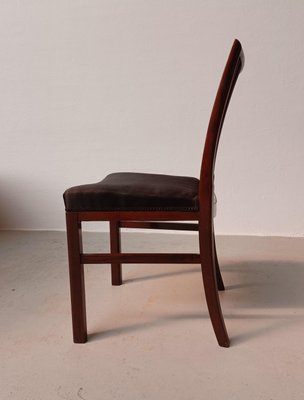 Restored Mahogany Dining Chairs with Horse Hair Upholstery, 1950s, Set of 8-VVO-1999549