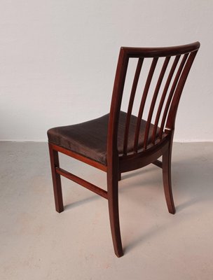 Restored Mahogany Dining Chairs with Horse Hair Upholstery, 1950s, Set of 8-VVO-1999549