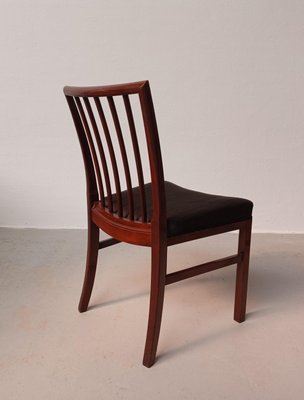 Restored Mahogany Dining Chairs with Horse Hair Upholstery, 1950s, Set of 8-VVO-1999549