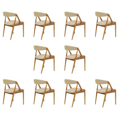 Restored Oak Dining Chairs by Kai Kristiansen for Andersen Møbelfabrik, 1960s, Set of 10-VVO-1973837