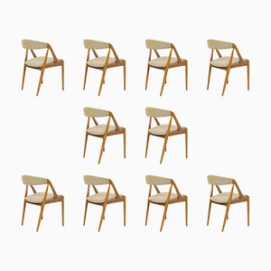 Restored Oak Dining Chairs by Kai Kristiansen for Andersen Møbelfabrik, 1960s, Set of 10-VVO-1973837