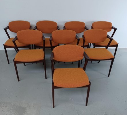 Restored Rosewood Dining Chairs by Kai Kristiansen for Andersen Møbelfabrik, 1960s, Set of 8-VVO-1973903