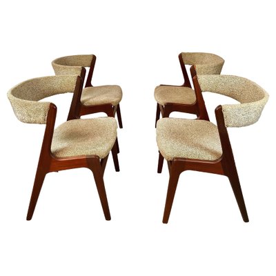 Restored Teak Dining Chairs by Kai Kristiansen, 1960s, Set of 4-VVO-1974054