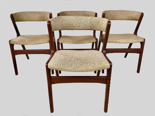 Restored Teak Dining Chairs by Kai Kristiansen, 1960s, Set of 4-VVO-1974054