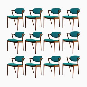 Restored Teak Dining Chairs by Kai Kristiansen for Andersen Møbelfabrik, 1960s, Set of 12-VVO-1973927