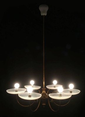 Reticello Chandelier from Venini, 1940s-WJT-1234805