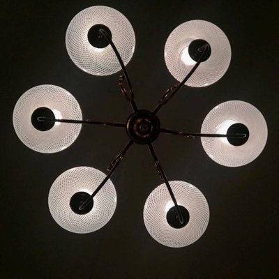 Reticello Chandelier from Venini, 1940s-WJT-1234805