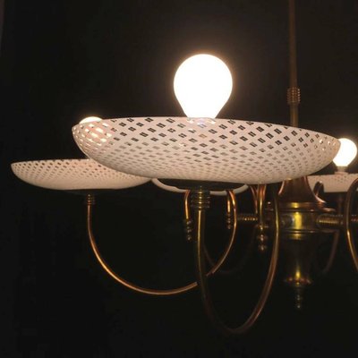 Reticello Chandelier from Venini, 1940s-WJT-1234805