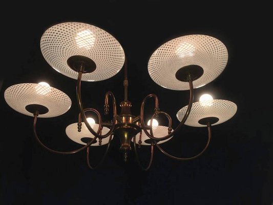 Reticello Chandelier from Venini, 1940s-WJT-1234805