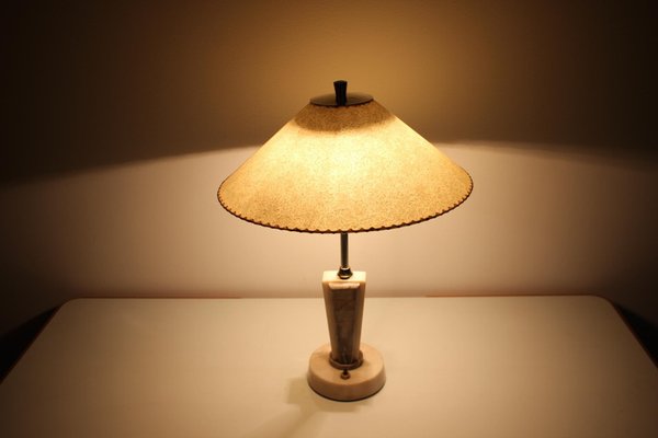 Retro Marble Table Lamp from Kámen Praha, 1950s-TZ-1144370