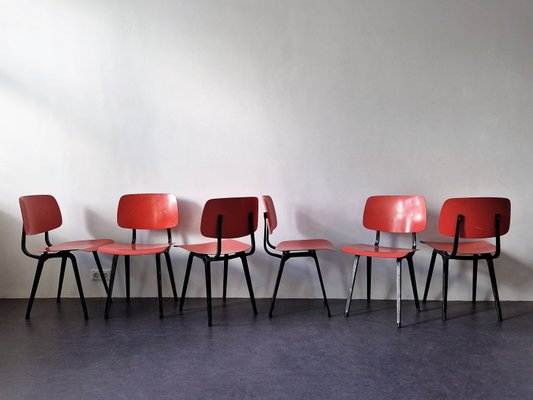 Revolt Chairs by Friso Kramer for Ahrend De Cirkel, the Netherlands, 1956, Set of 6-NV-1421356