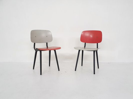 Revolt Dining Chairs by Friso Kramer for Ahrend De Cirkel, The Netherlands, 1950s, Set of 2-ZO-941484