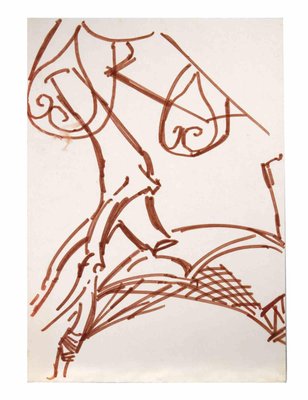 Reynold Arnould, Abstract Composition, Ink Drawing, 1970-ZCI-2025337