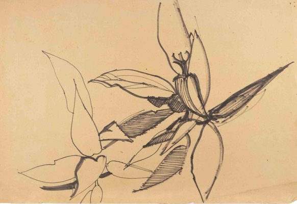 Reynold Arnould, Flowers, 1970s, Drawing-ZCI-1781872