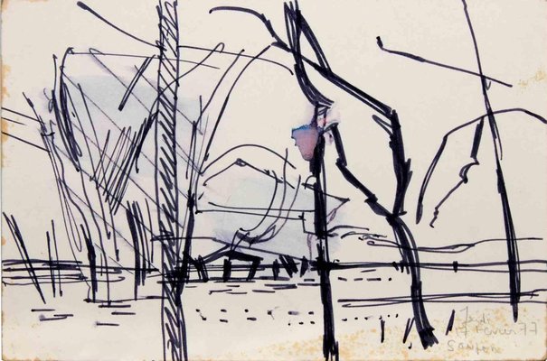 Reynold Arnould, Landscape, 1977, Drawing-ZCI-1781836