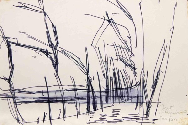 Reynold Arnould, Landscape, 1977, Drawing-ZCI-1781843