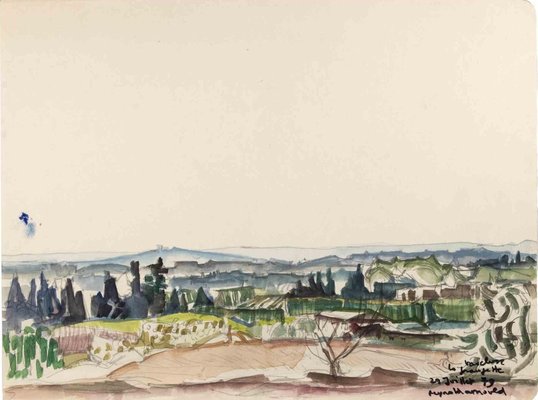 Reynold Arnould, Landscape, 1979, Drawing-ZCI-1781840