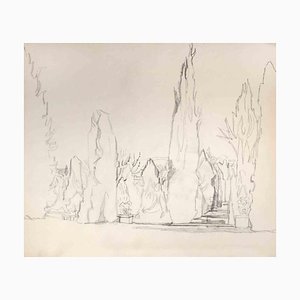 Reynold Arnould, Landscape, Drawing on Paper, Mid-20th Century-ZCI-1788666