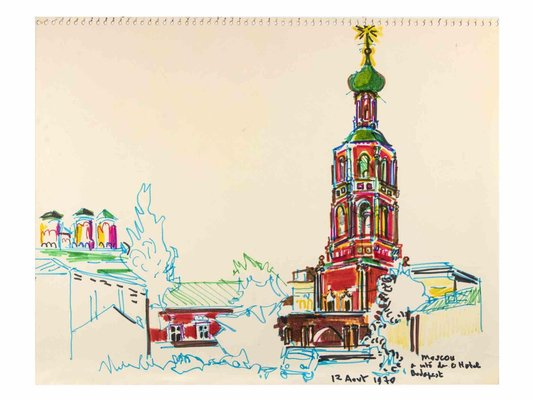 Reynold Arnould, Moscow, Marker Drawing, 1970-ZCI-1788866